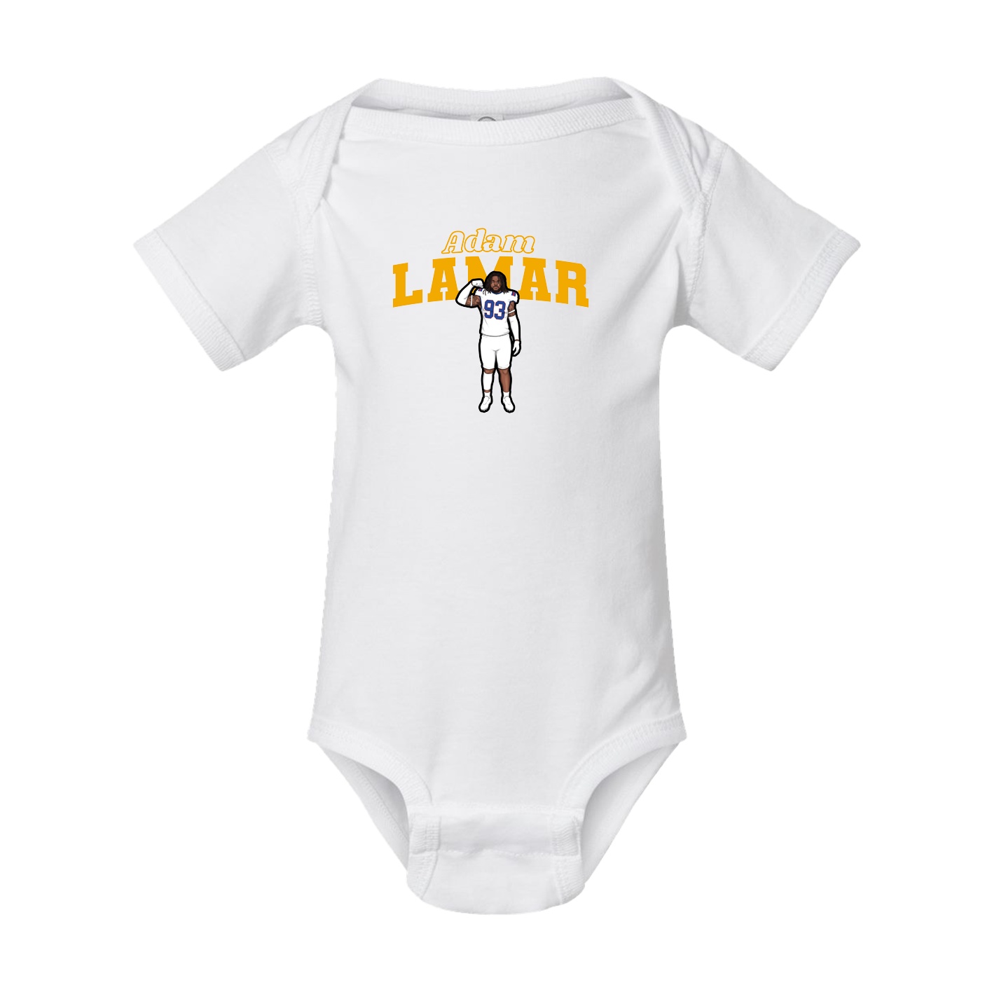 Baby Onesie — Name Arch in White