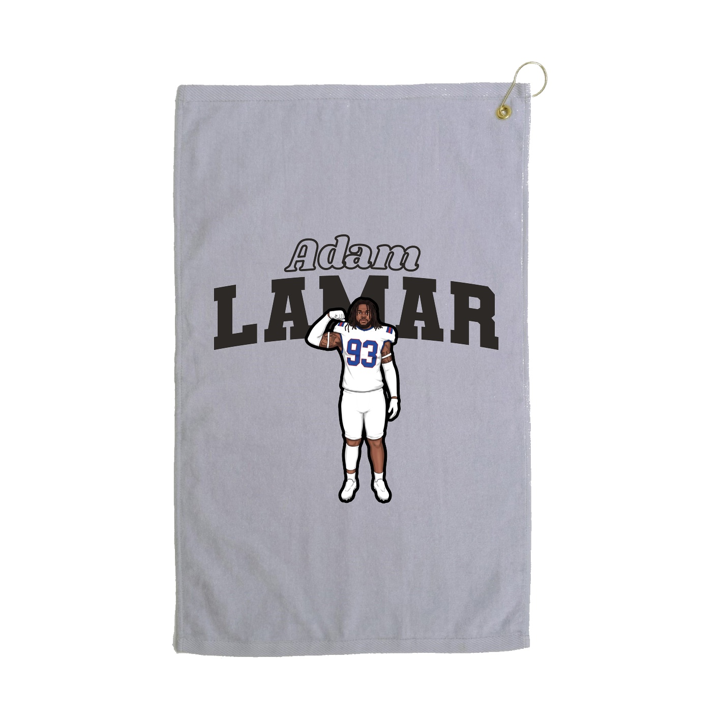 Golf Towel — Name Arch in Grey