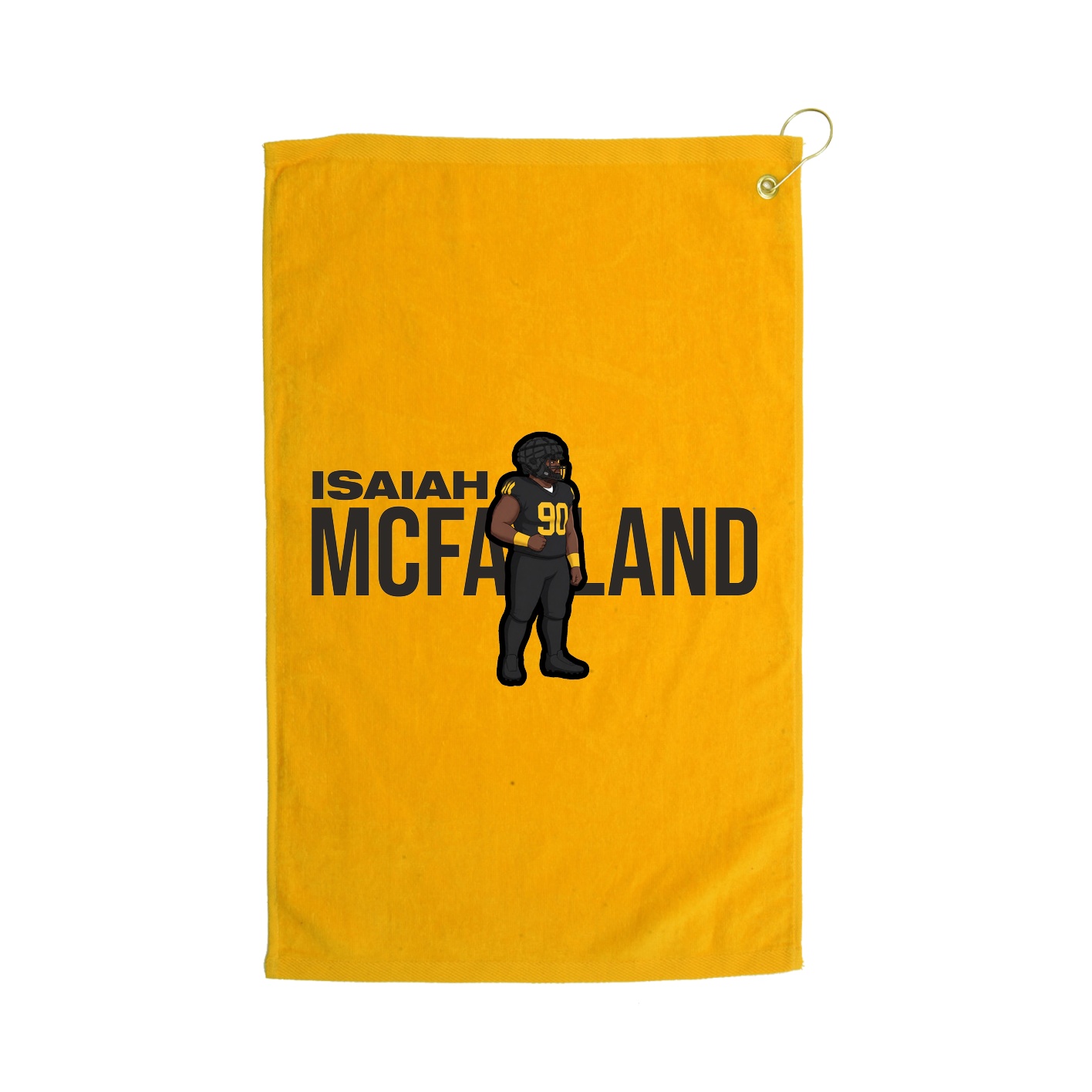 Golf Towel — Player Name in Gold