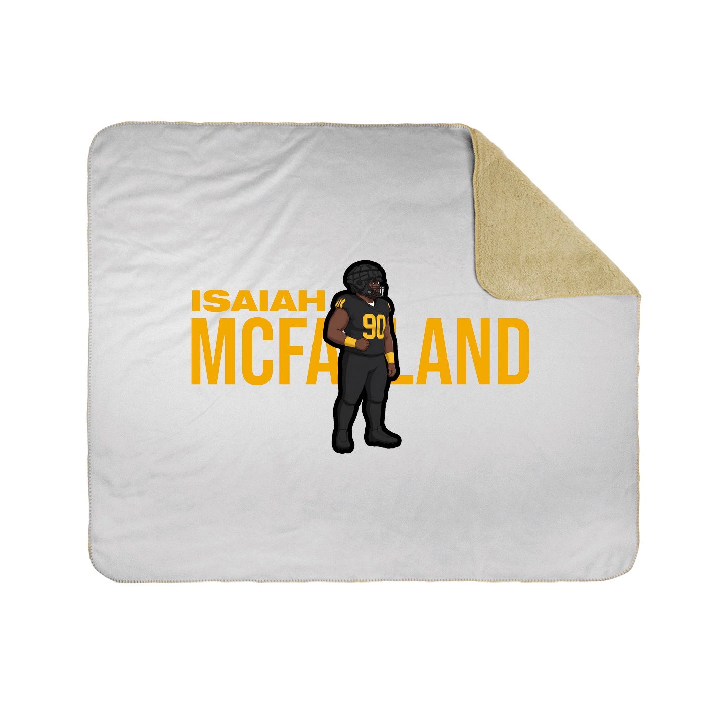Throw Blanket — Player Name in White