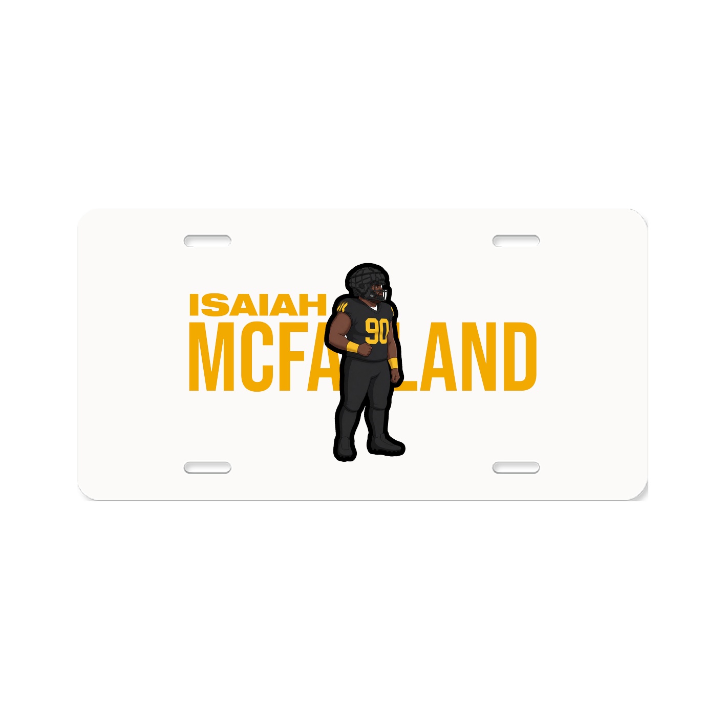 License Plate — Player Name in Classic
