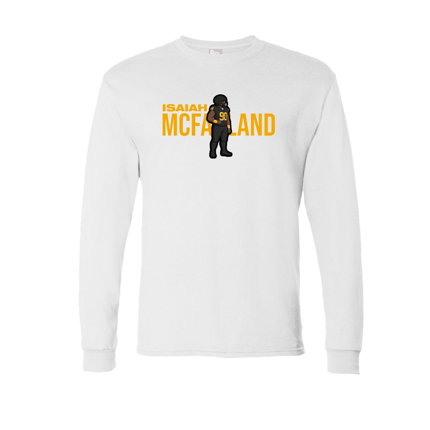 Long Sleeve Tee — Player Name in White