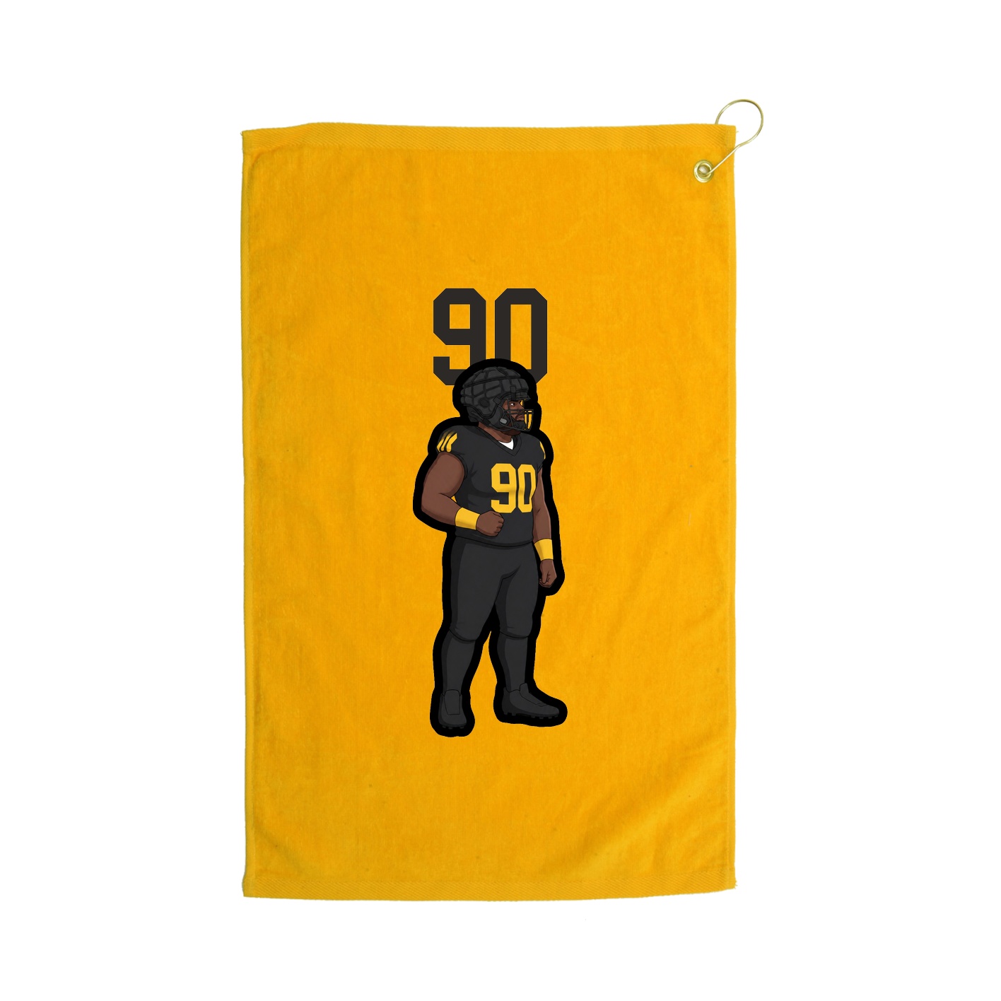 Golf Towel — Number Top in Gold