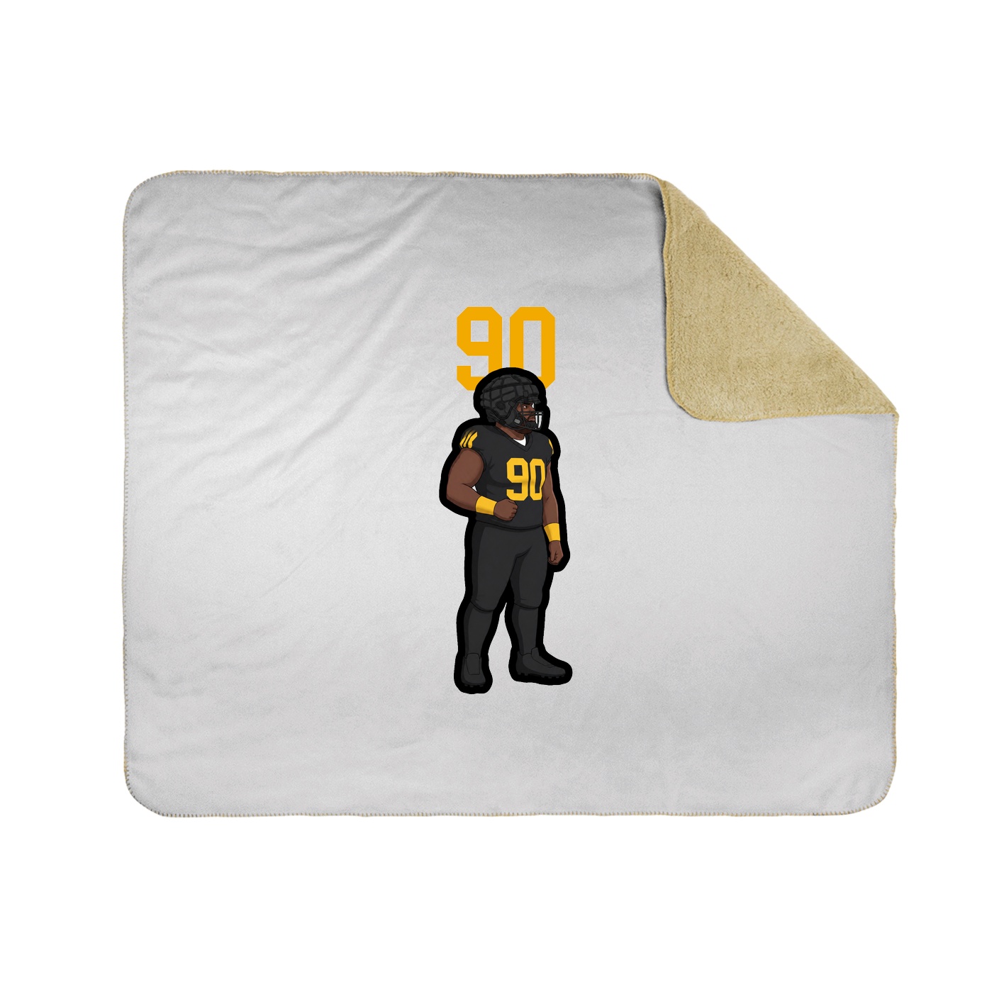 Throw Blanket — Number Top in White