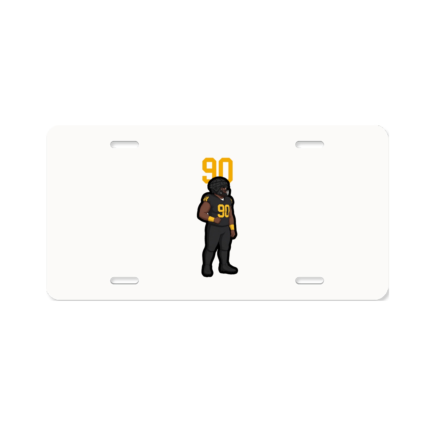 License Plate — Number Top in Classic