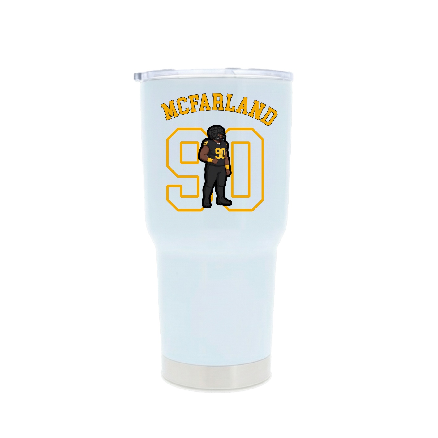 30oz Stainless Steel Tumbler — Shirsey Arch in White