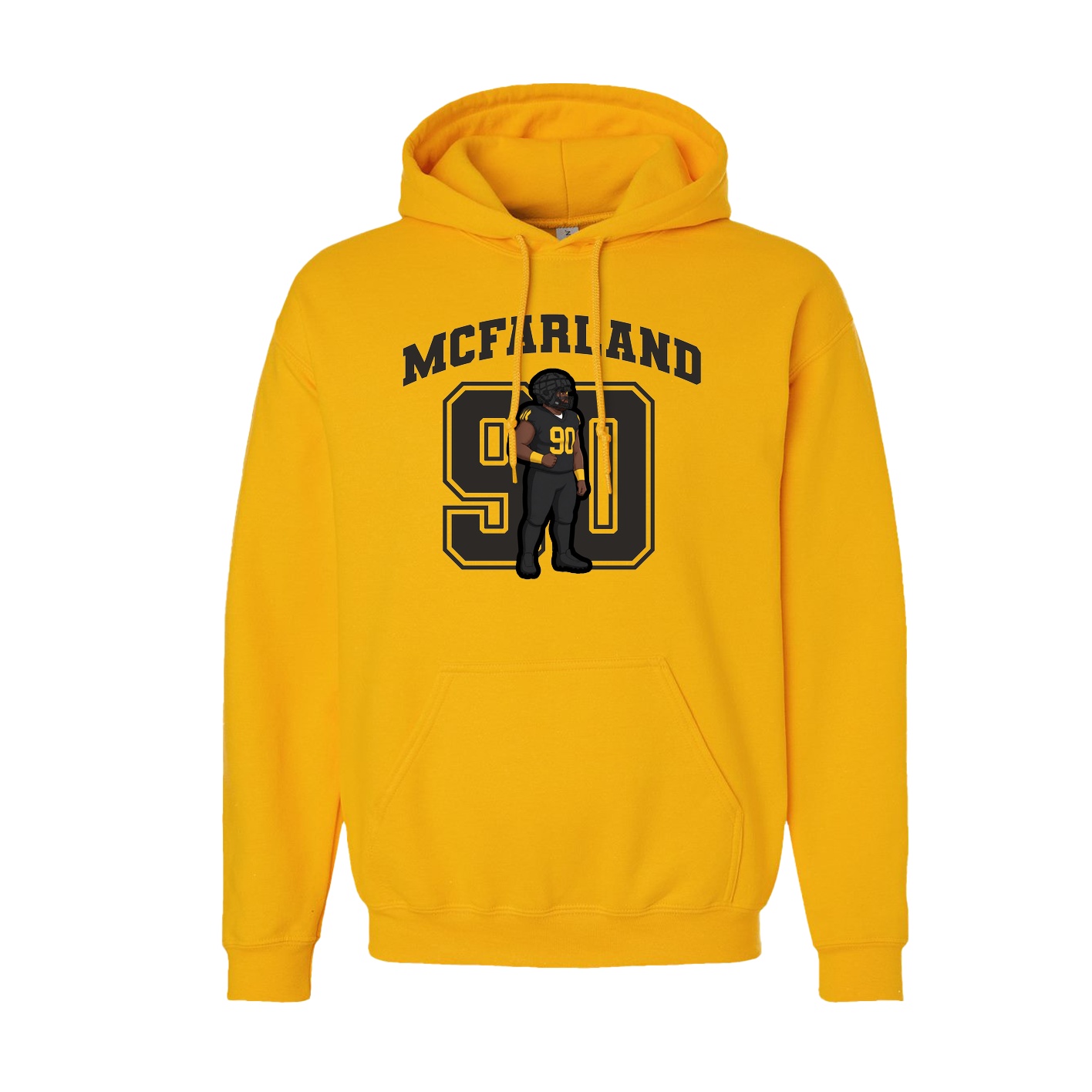Hoodie — Number in Gold
