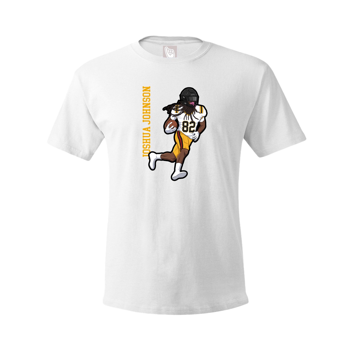 Tee — Name Vertical in White