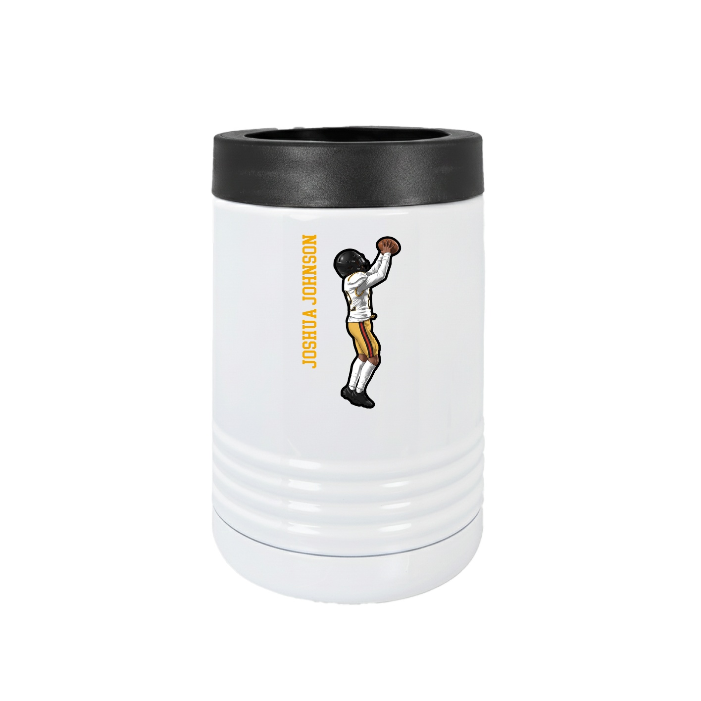 Beverage Holder — Name Vertical in White