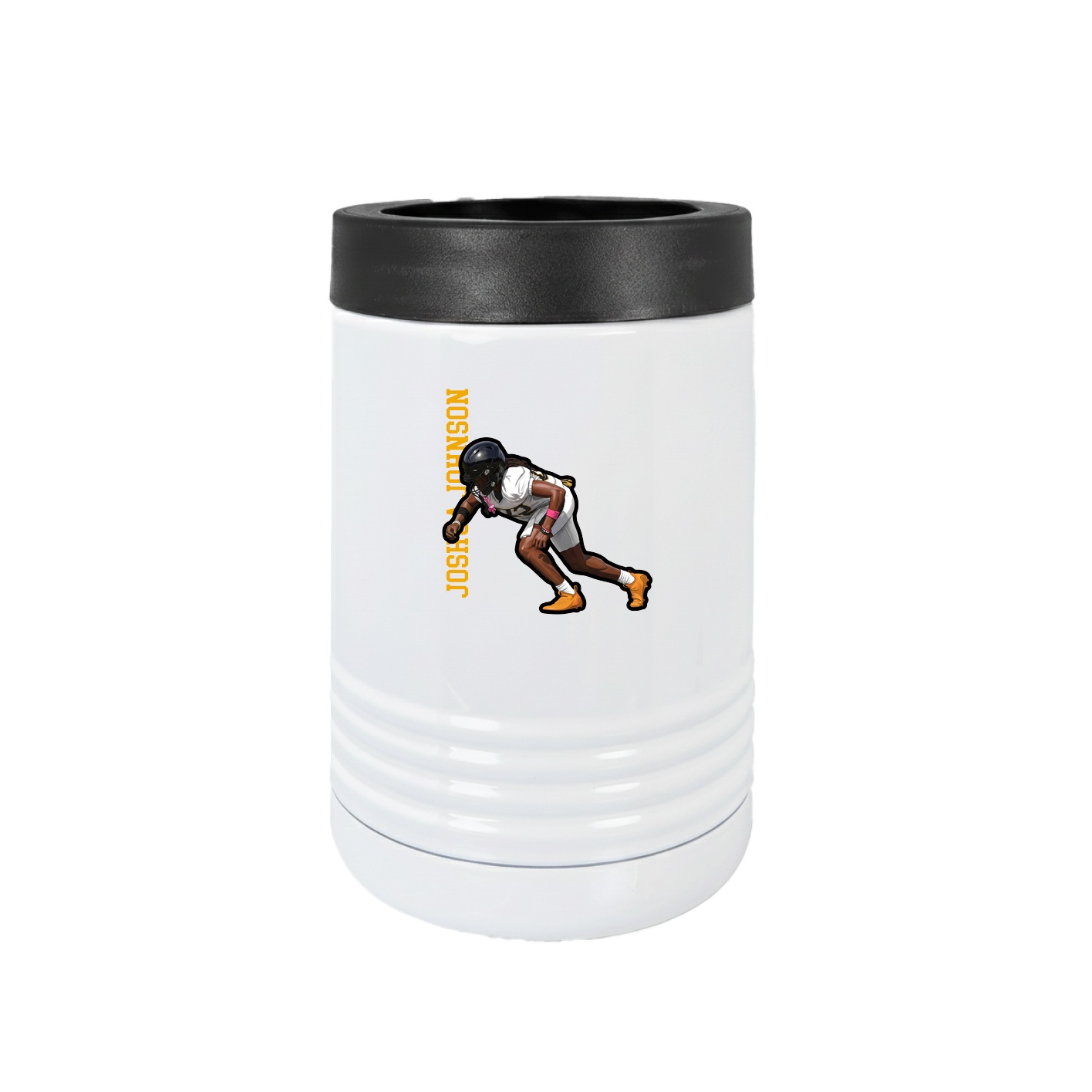 Beverage Holder — Name Vertical in White