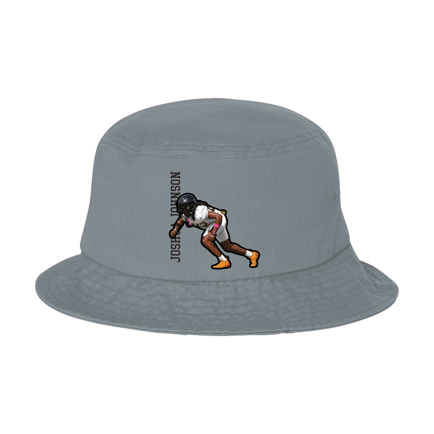 Bucket Cap — Name Vertical in Grey