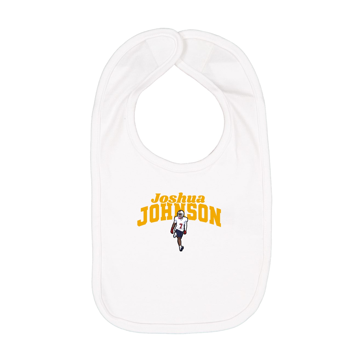 Infant Bib — Signature Arch in White