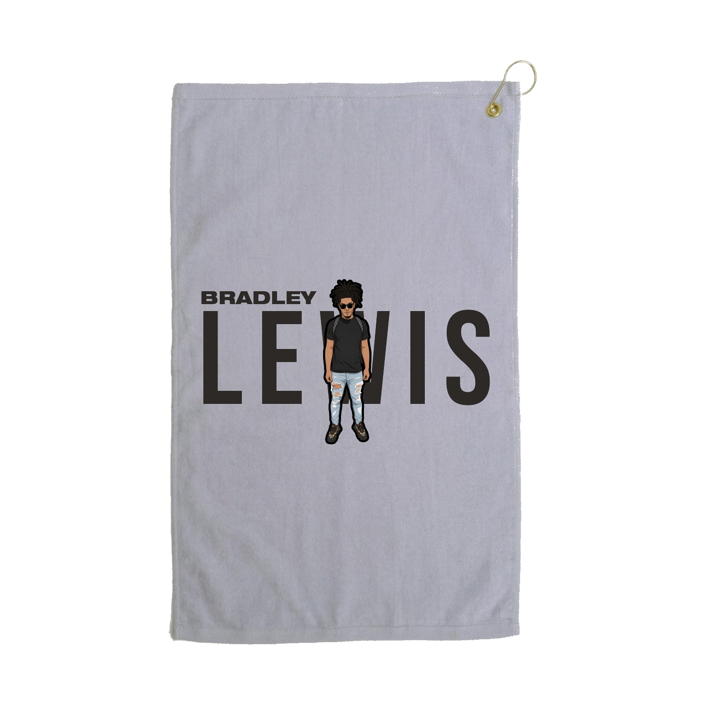 Golf Towel — Player Name in Grey