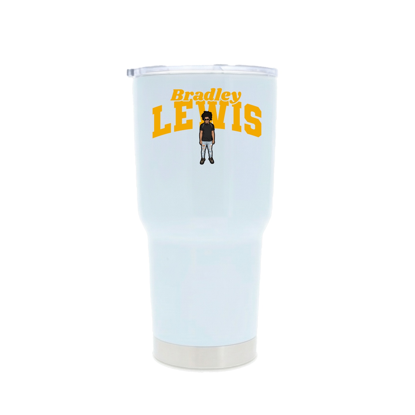 30oz Stainless Steel Tumbler — Signature Arch in White