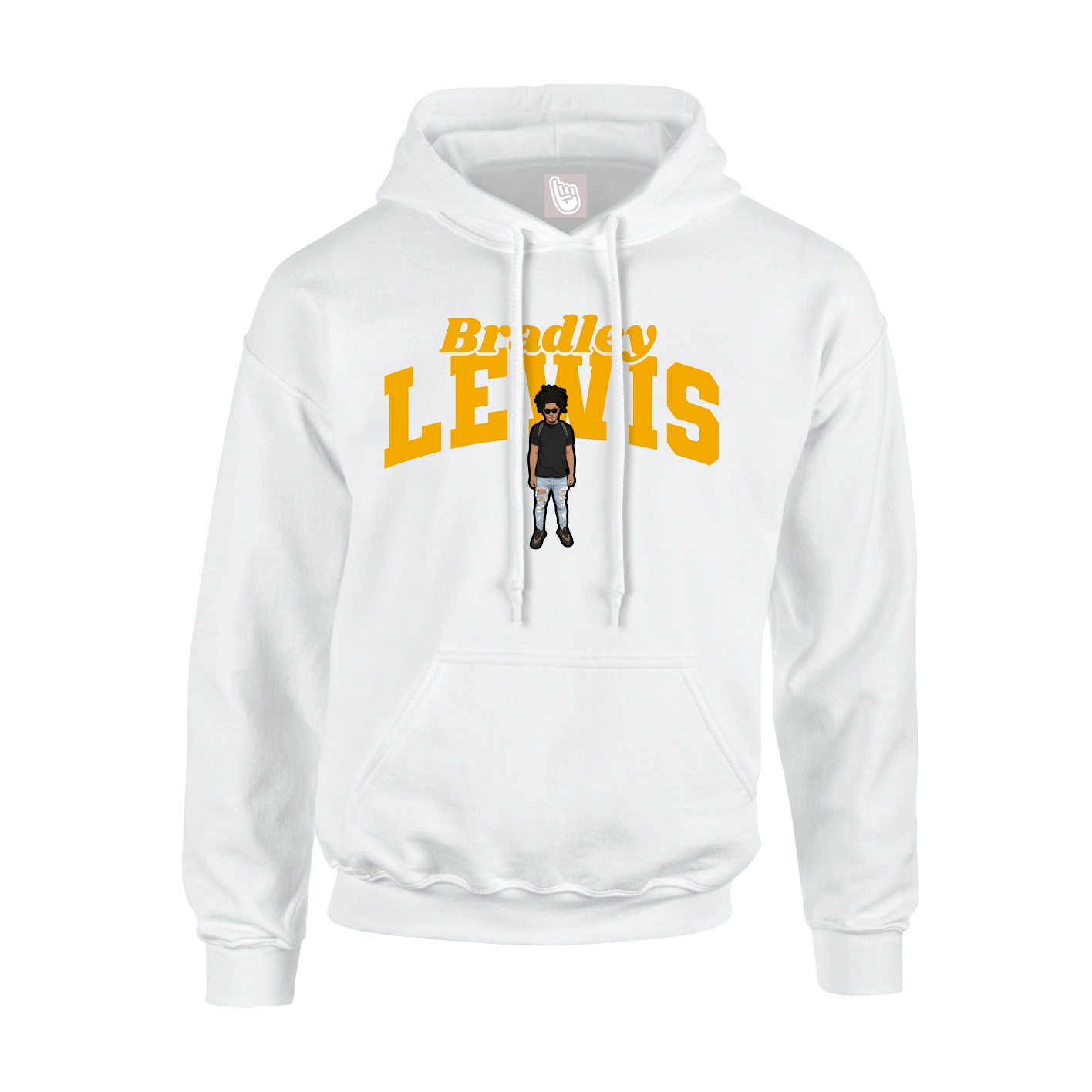 Hoodie — Signature Arch in White