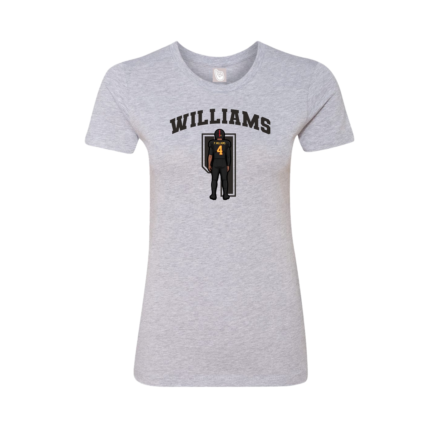 Fitted Women's Tee — Number in Grey
