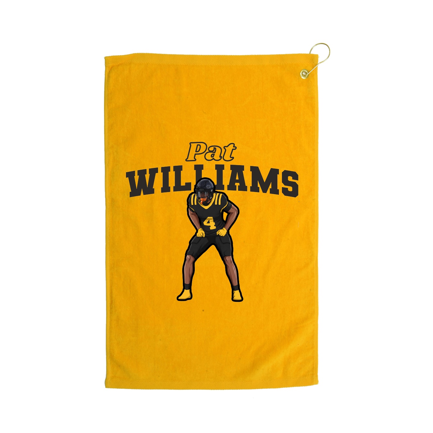 Golf Towel — Name Arch in Gold