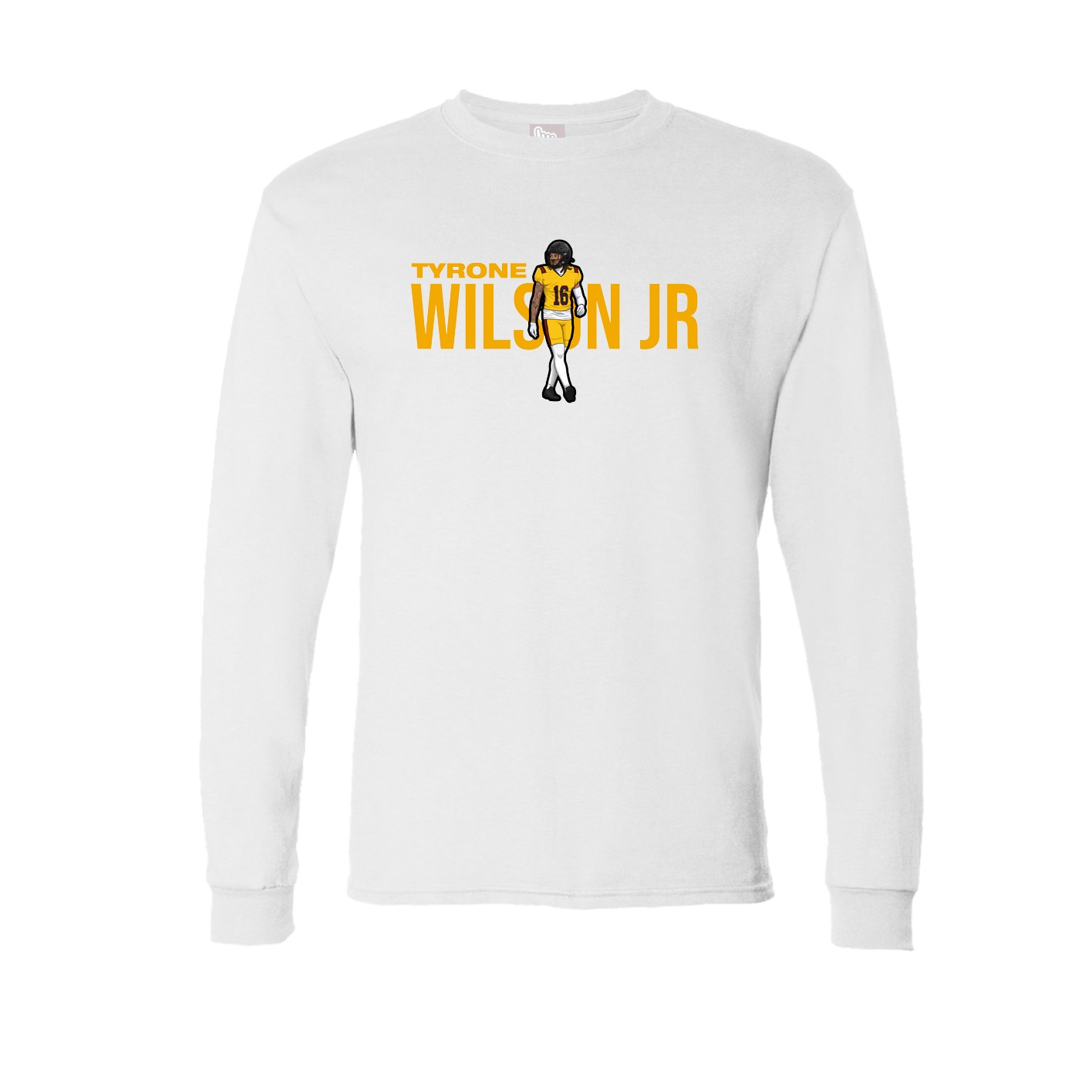 Long Sleeve Tee — Player Name in White