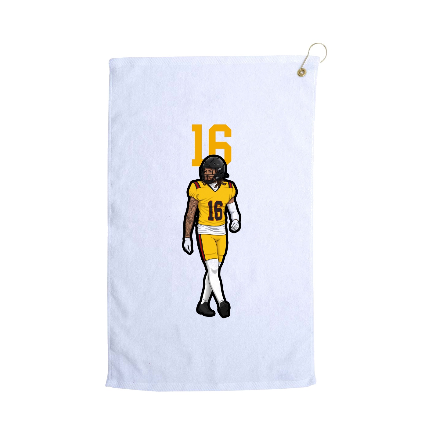 Golf Towel — Number Top in White