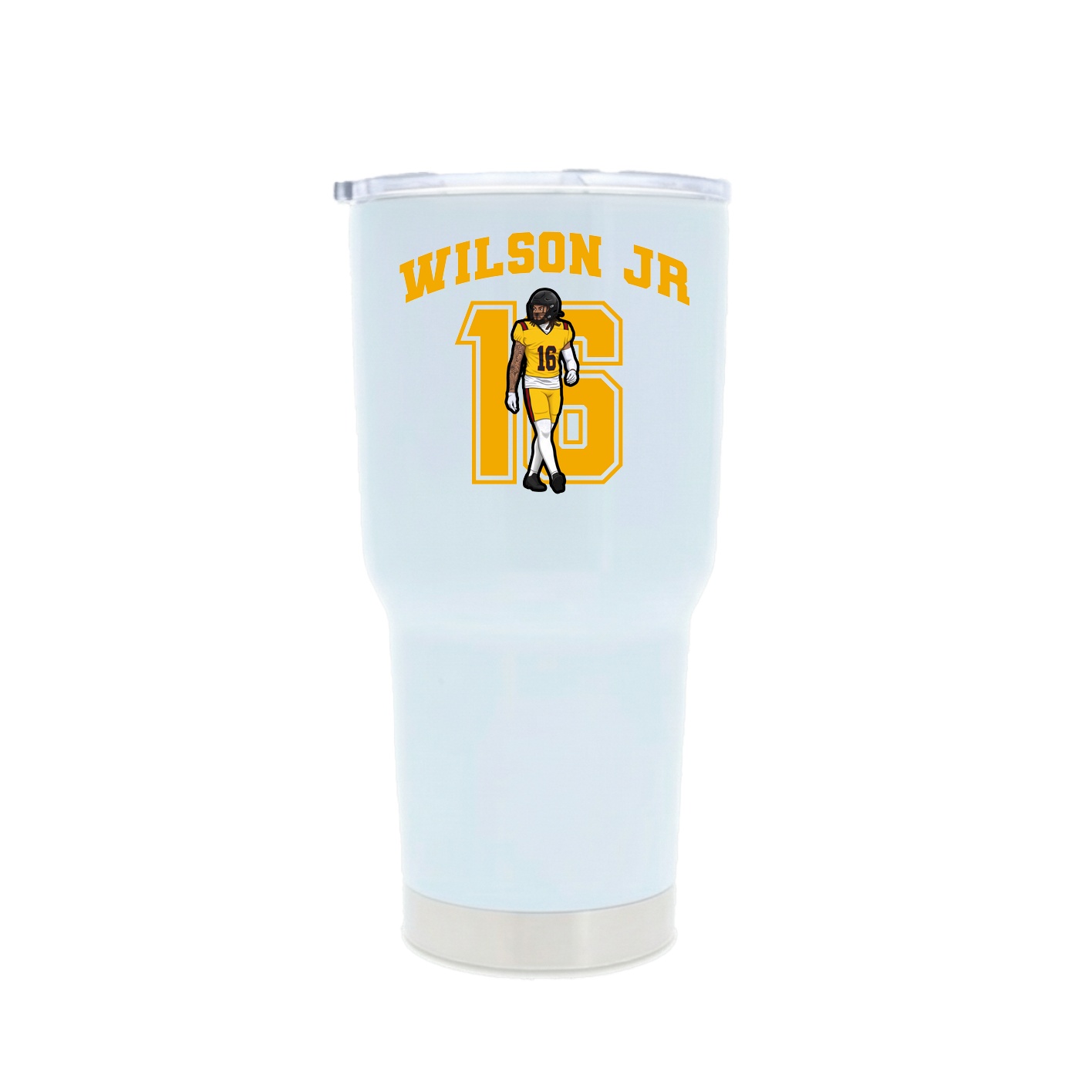 30oz Stainless Steel Tumbler — Number in White