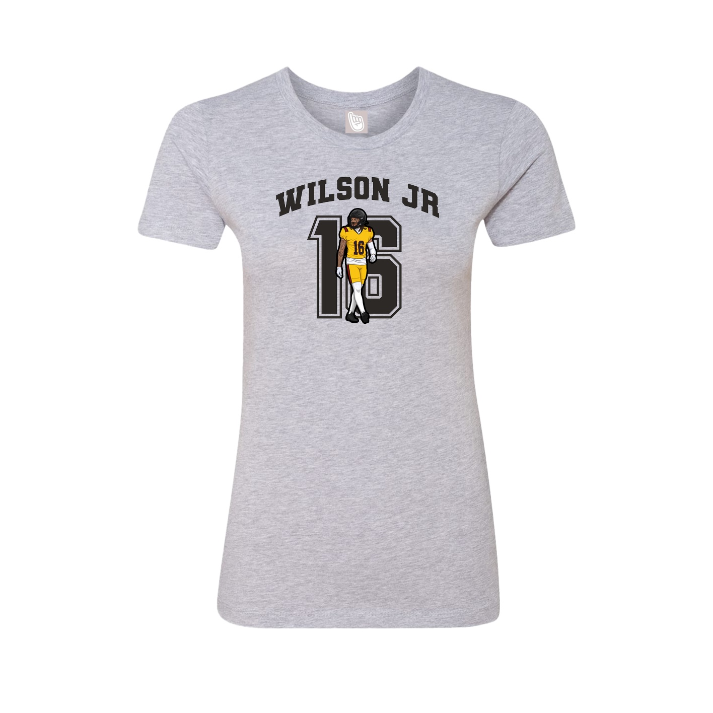 Fitted Women's Tee — Number in Grey