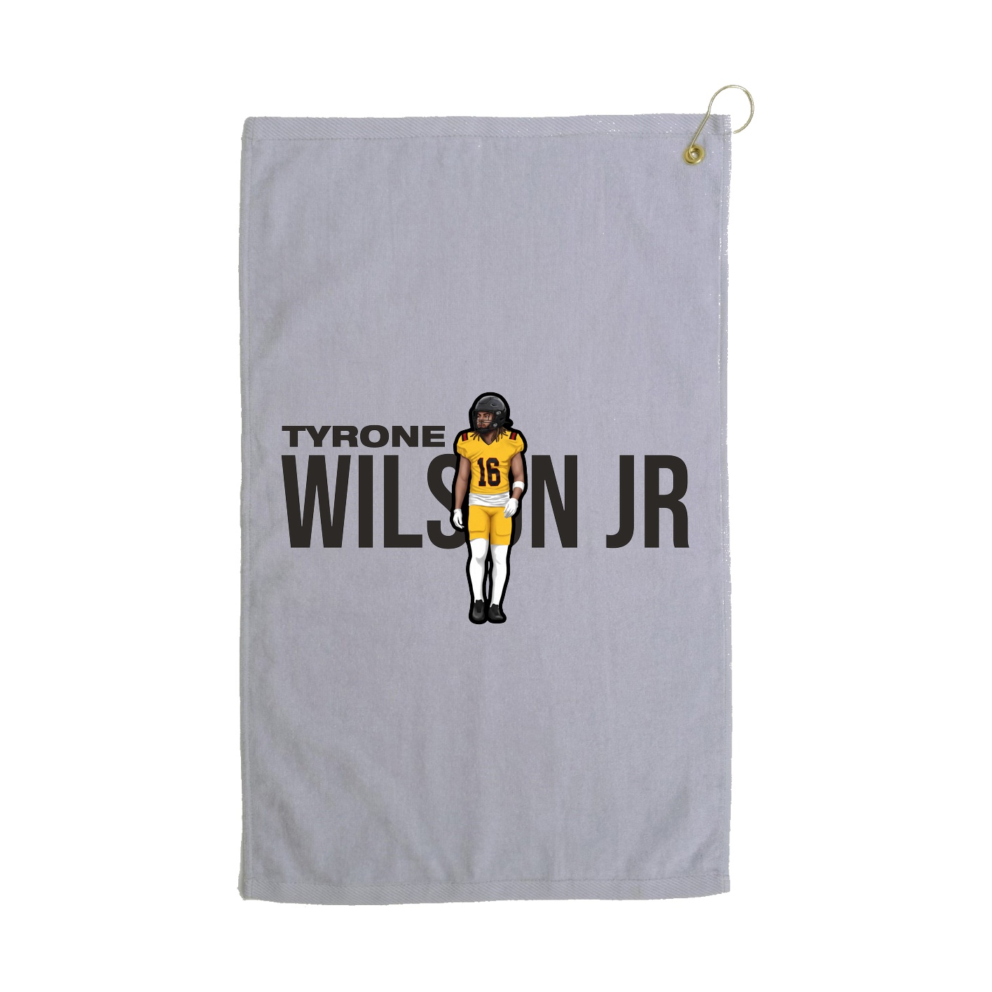 Golf Towel — Player Name in Grey