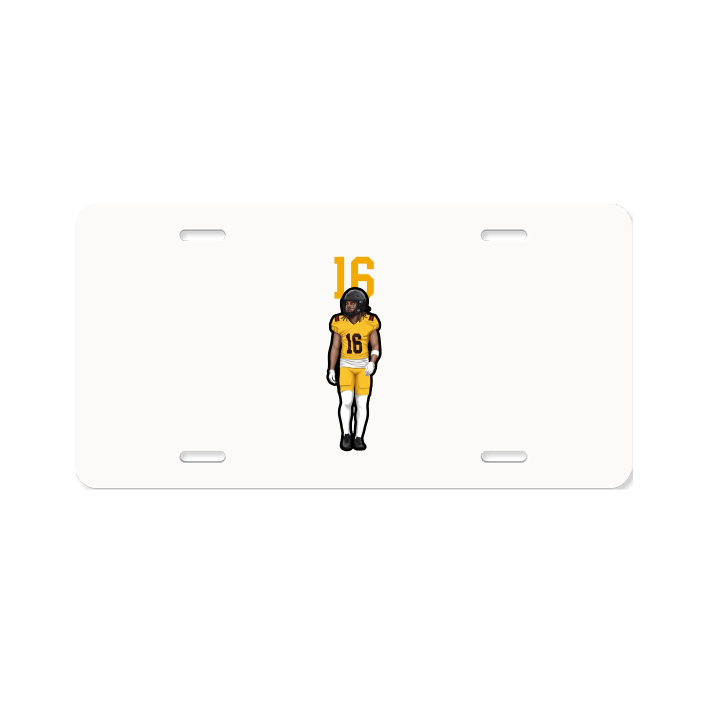 License Plate — Number Top in Classic
