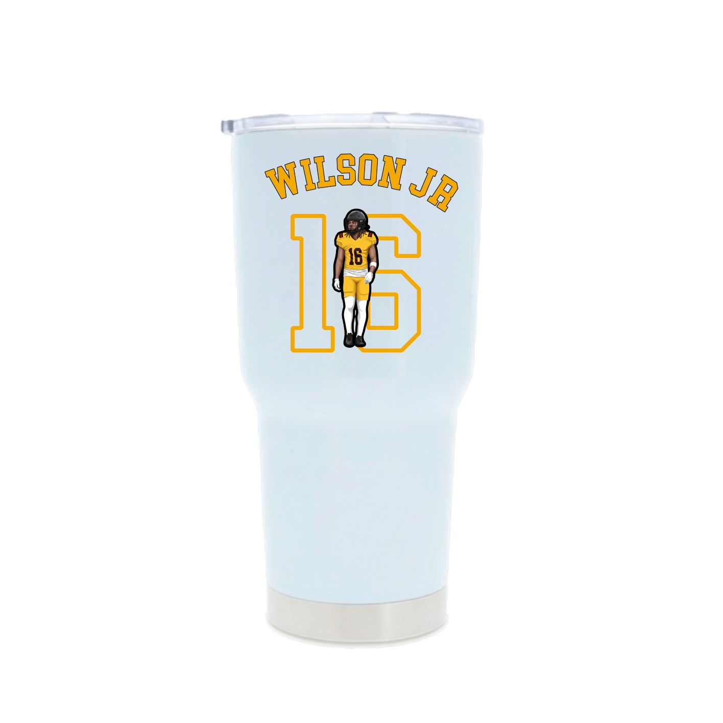 30oz Stainless Steel Tumbler — Shirsey Arch in White