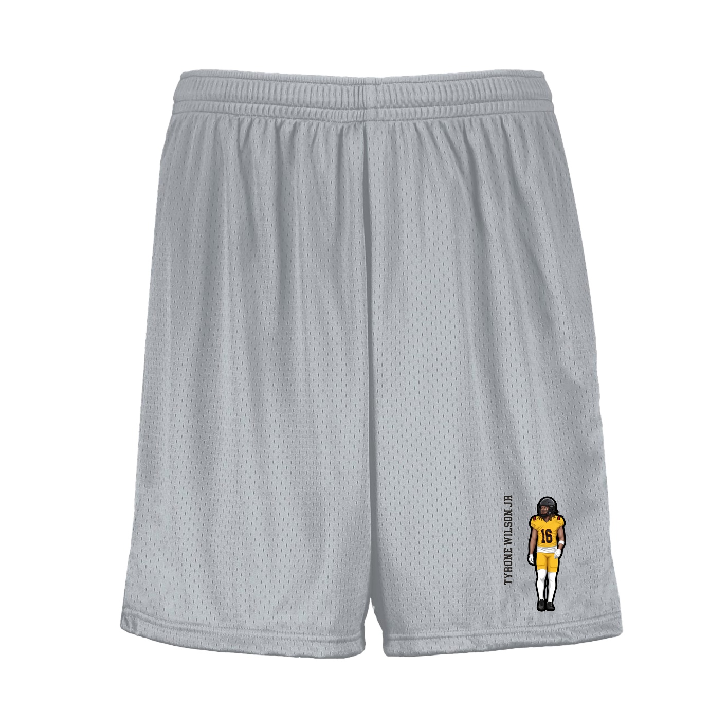 Shorts — Name Vertical in Silver