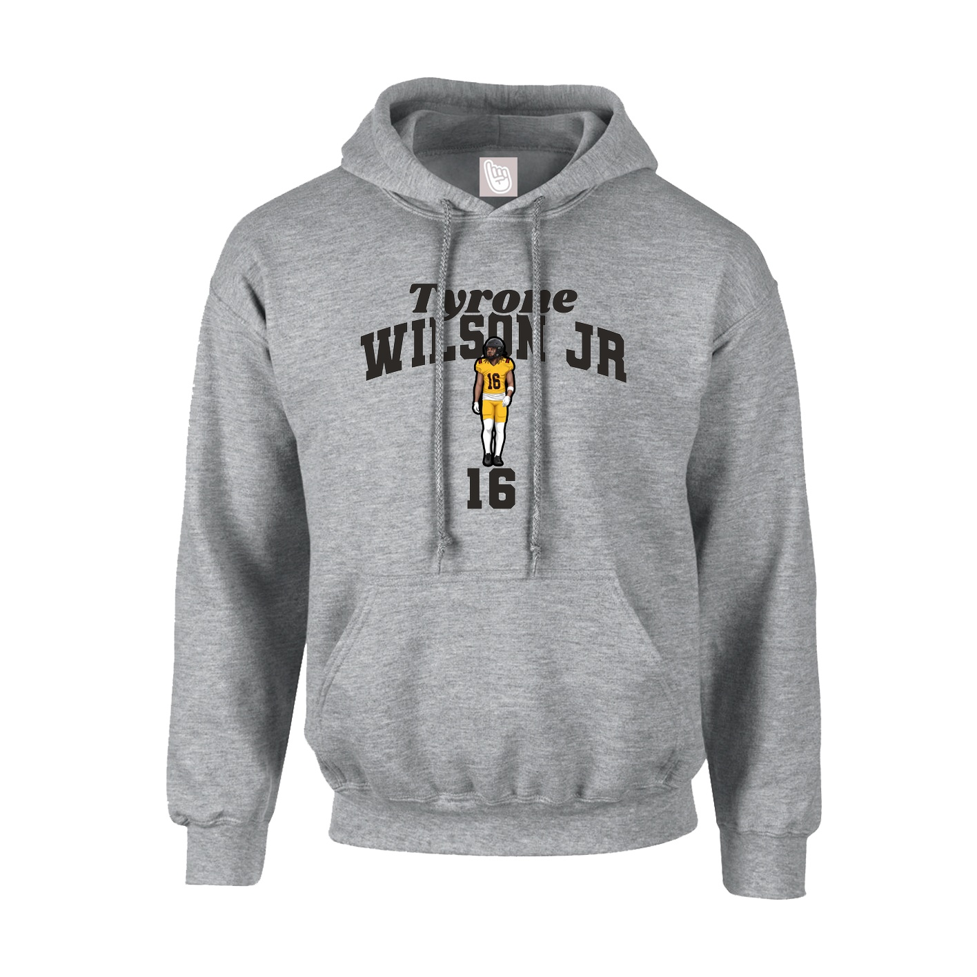 Youth Hoodie — Signature Arch in Grey