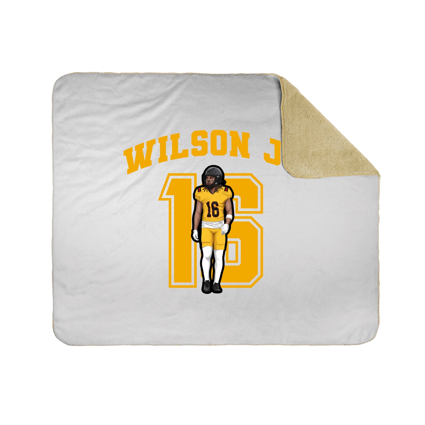 Throw Blanket — Number in White