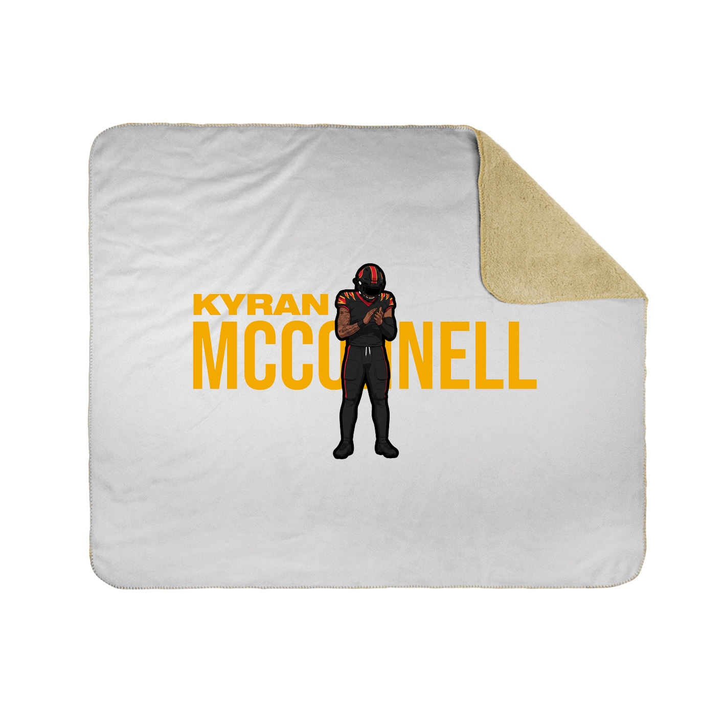 Throw Blanket — Player Name in White