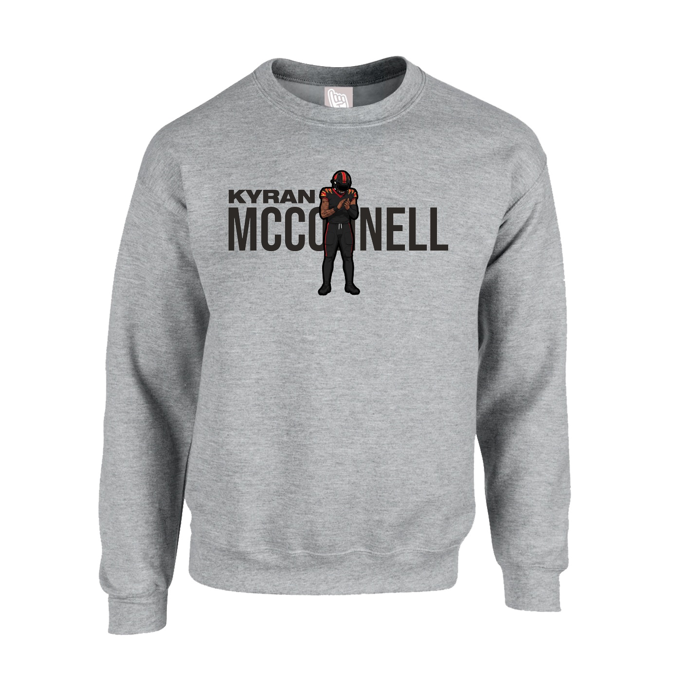 Fleece Crew — Player Name in Grey