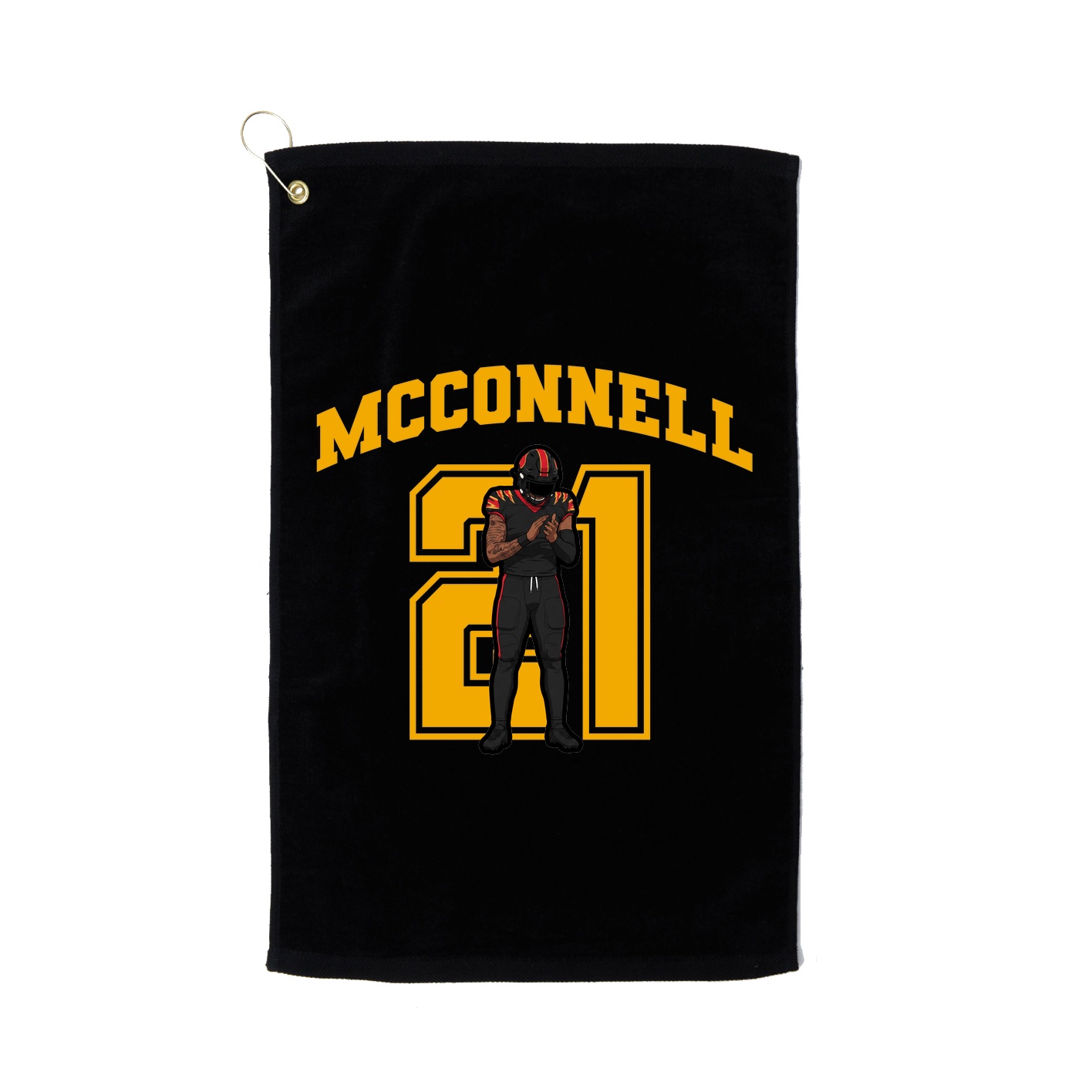Golf Towel — Number in Black