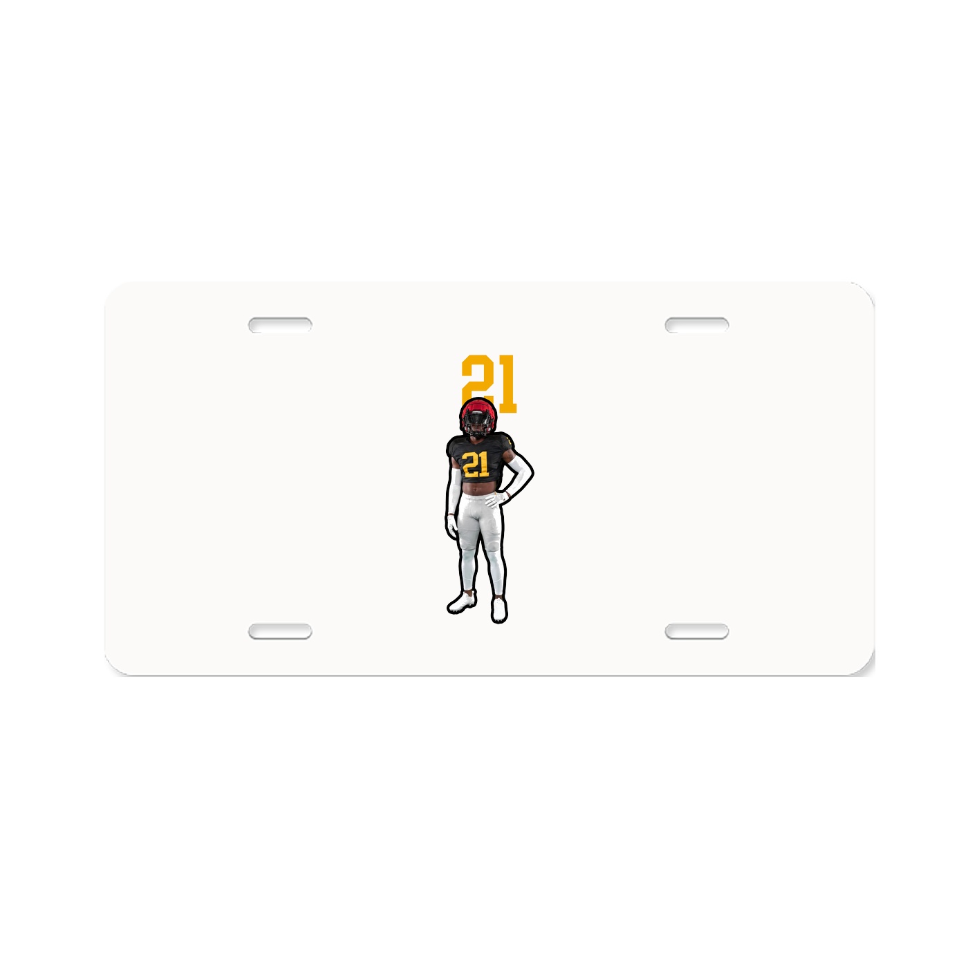License Plate — Number Top in Classic