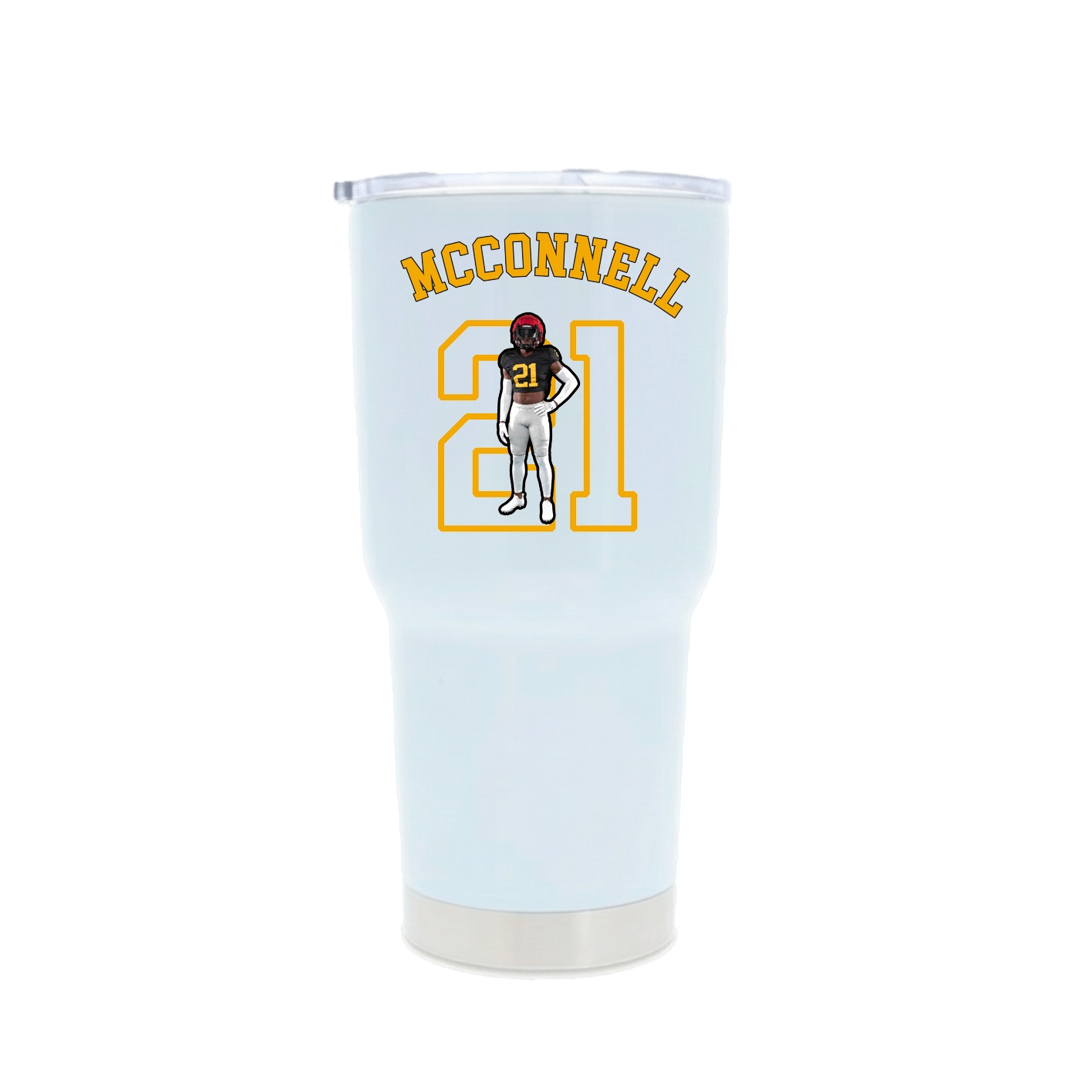 30oz Stainless Steel Tumbler — Shirsey Arch in White