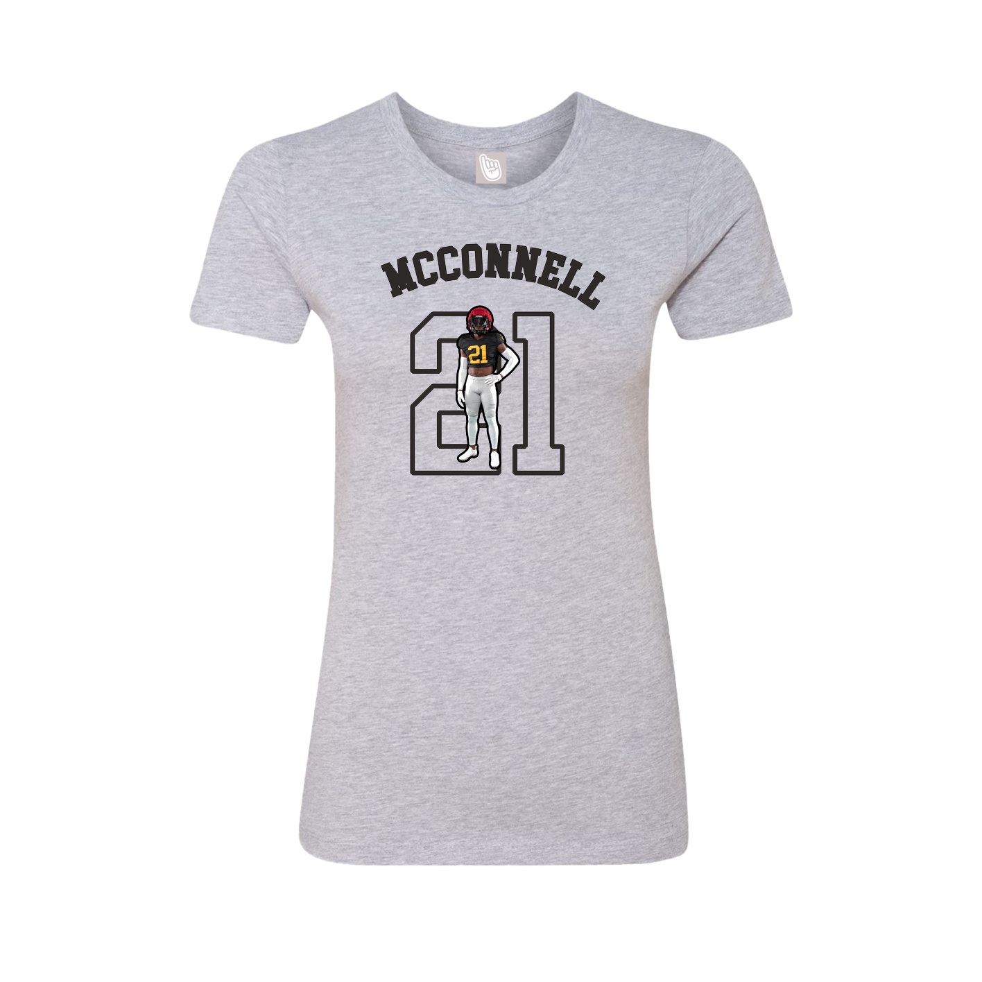 Fitted Women's Tee — Shirsey Arch in Grey