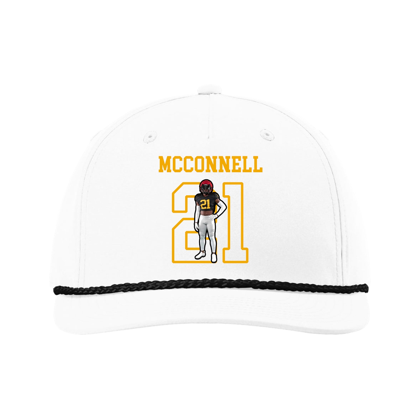 Five-Panel Classic Rope Cap — Shirsey in White