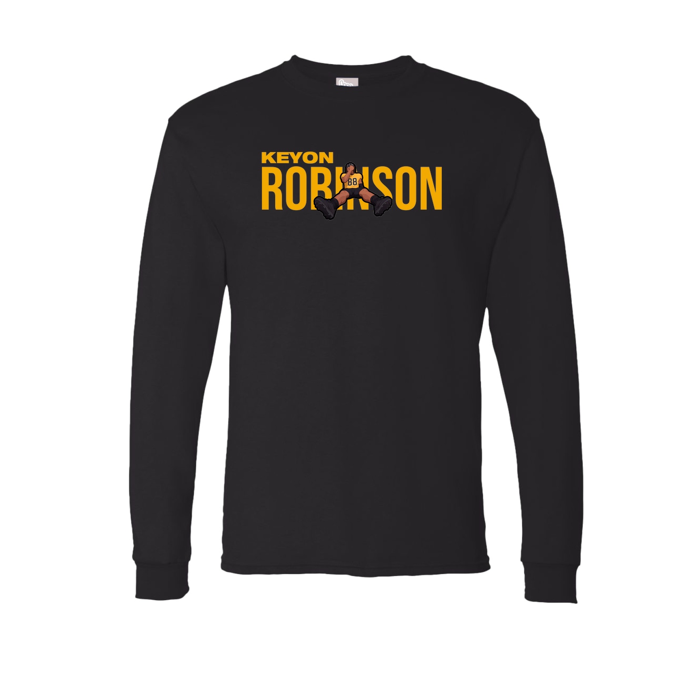Long Sleeve Tee — Player Name in Black