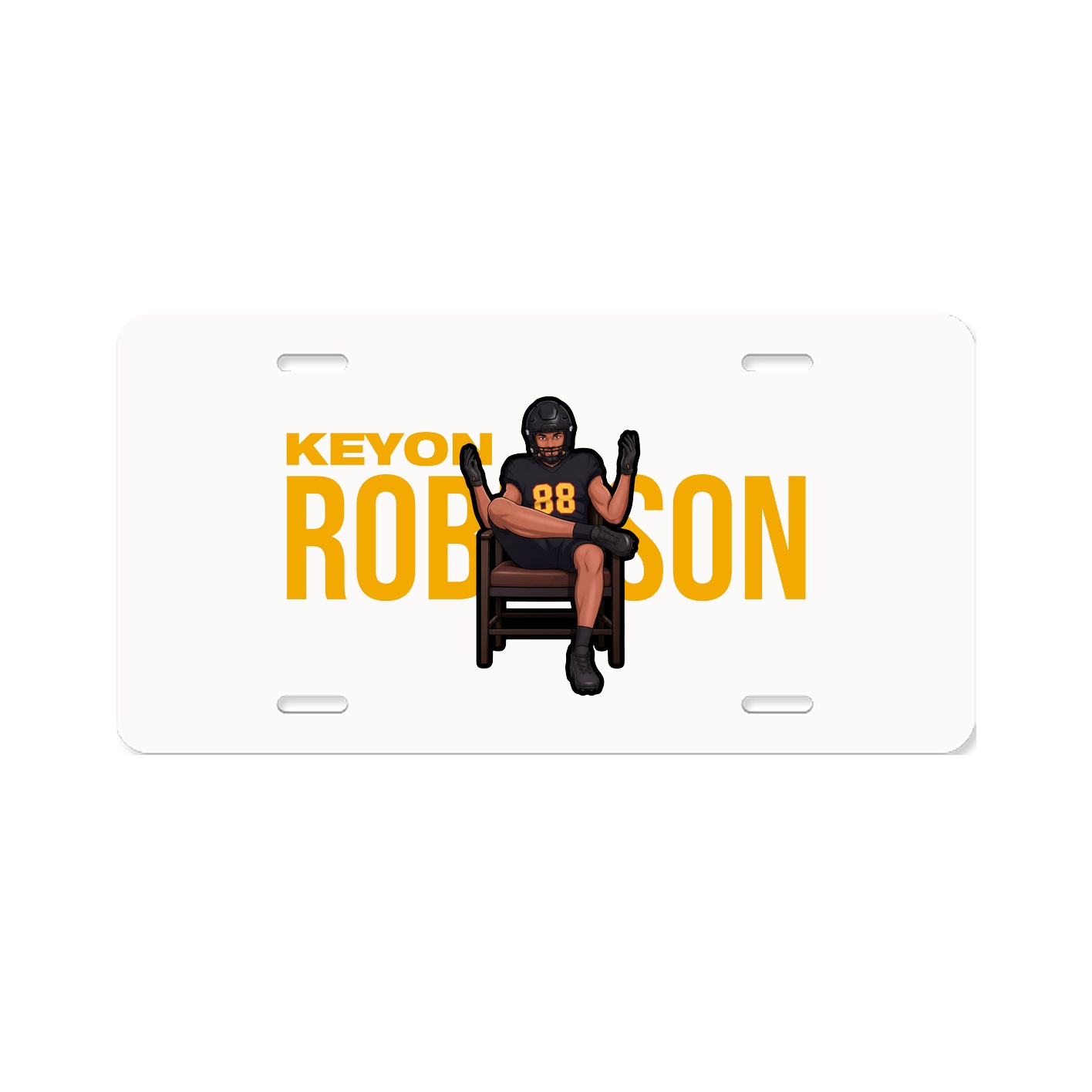 License Plate — Player Name in Classic