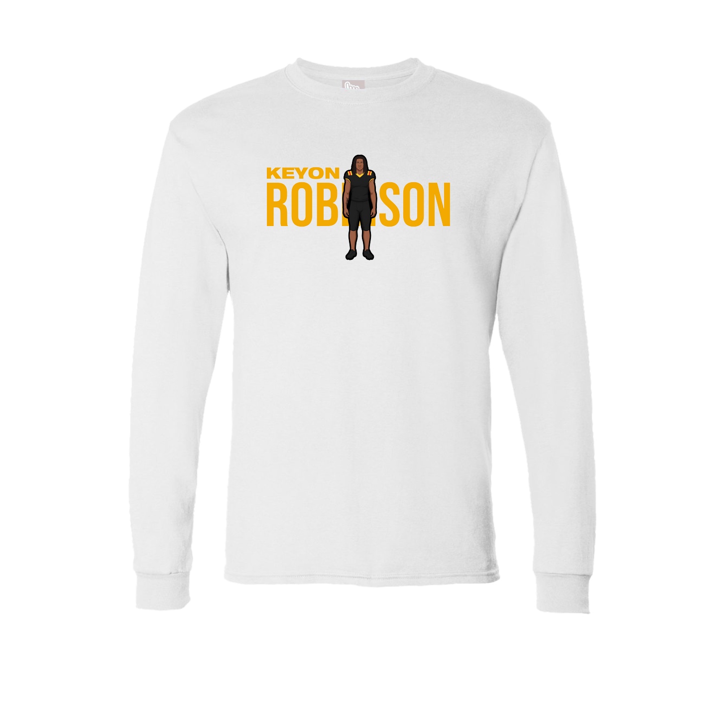 Long Sleeve Tee — Player Name in White