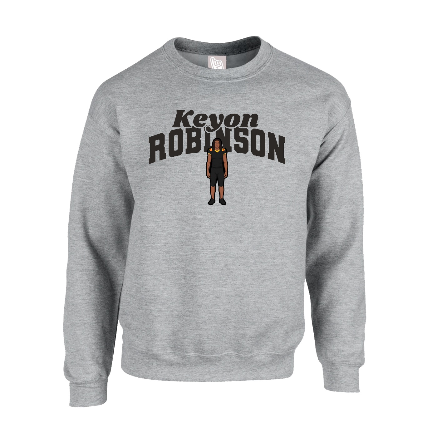 Fleece Crew — Signature Arch in Grey