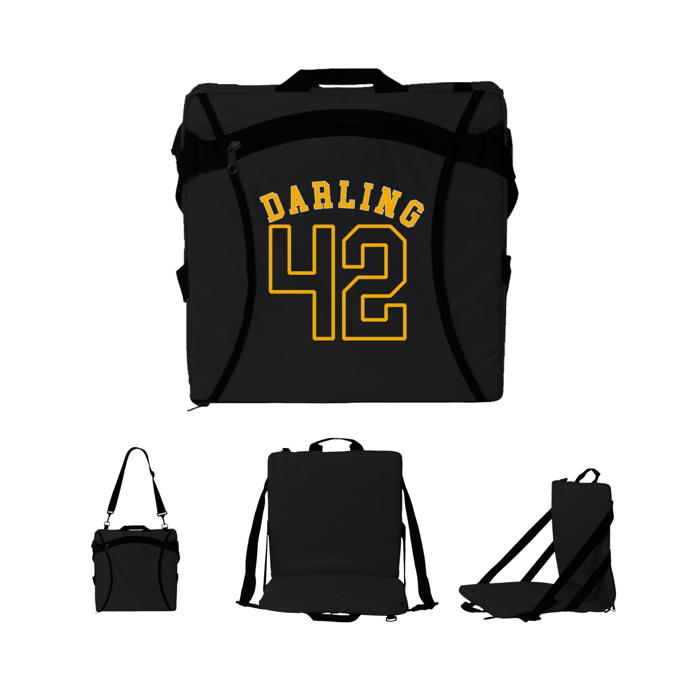 Folding Stadium Seat — Shirsey Arch in Black