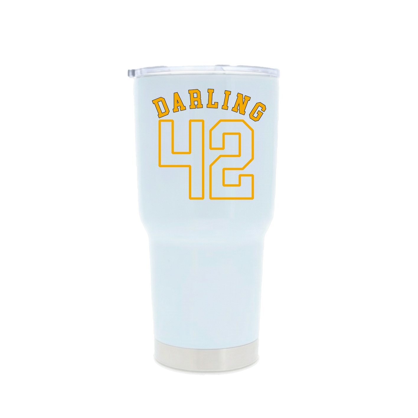 30oz Stainless Steel Tumbler — Shirsey Arch in White