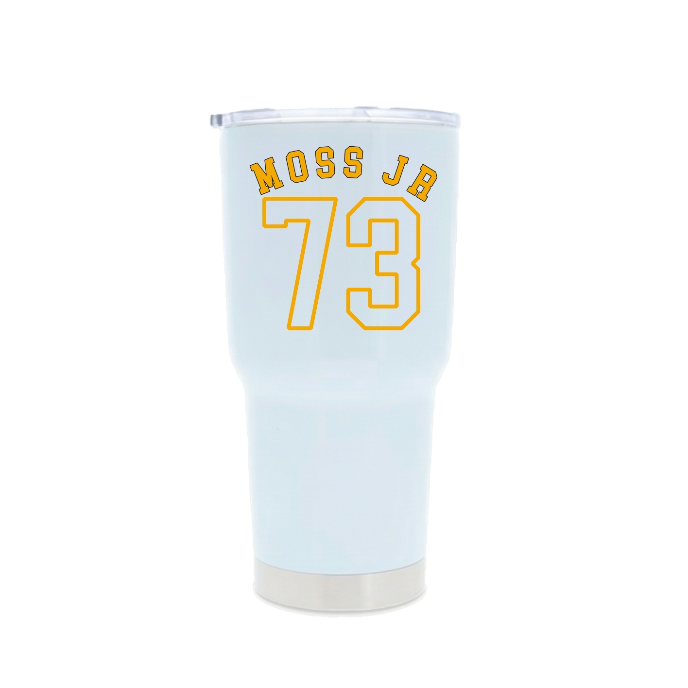 30oz Stainless Steel Tumbler — Shirsey Arch in White