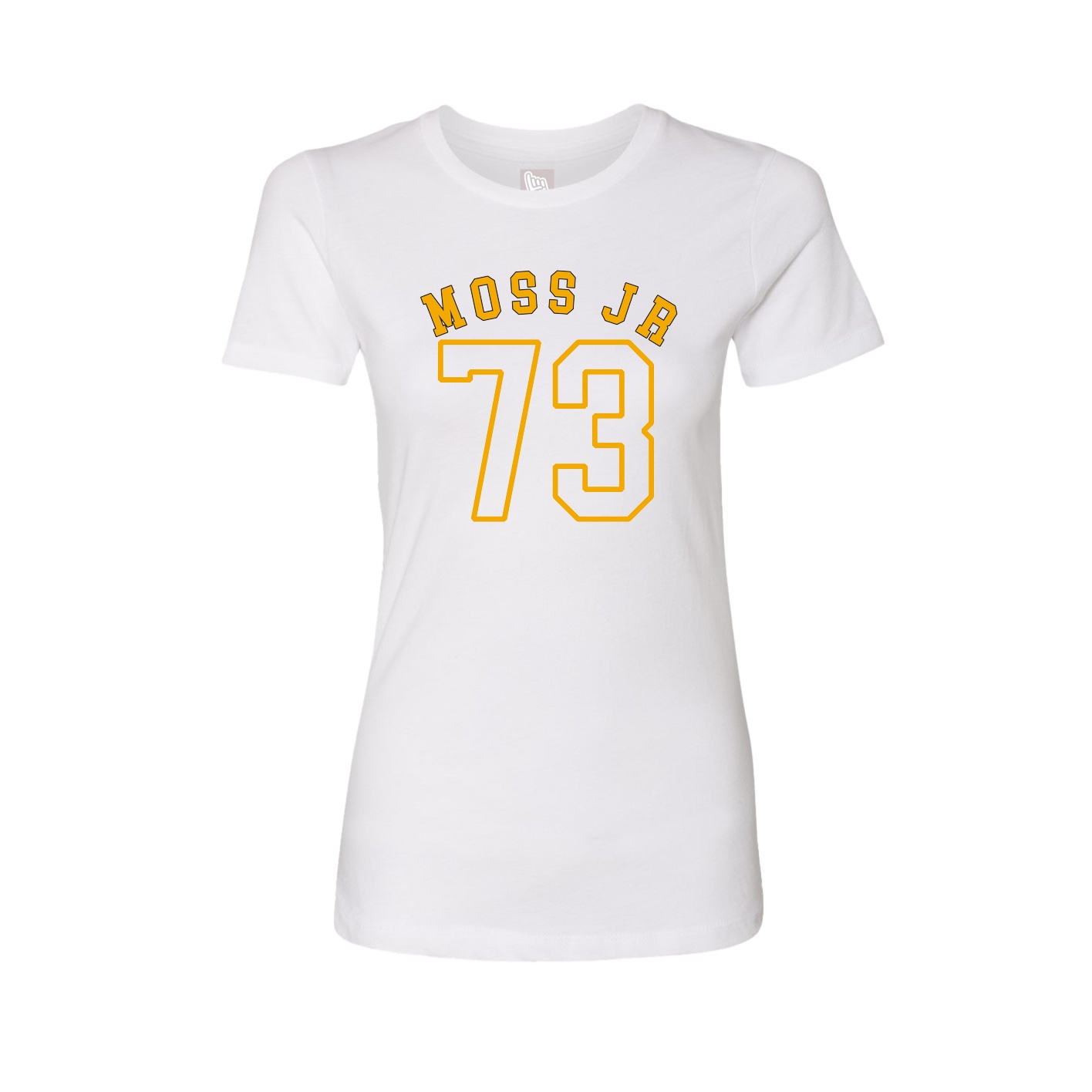 Fitted Women's Tee — Shirsey Arch in White