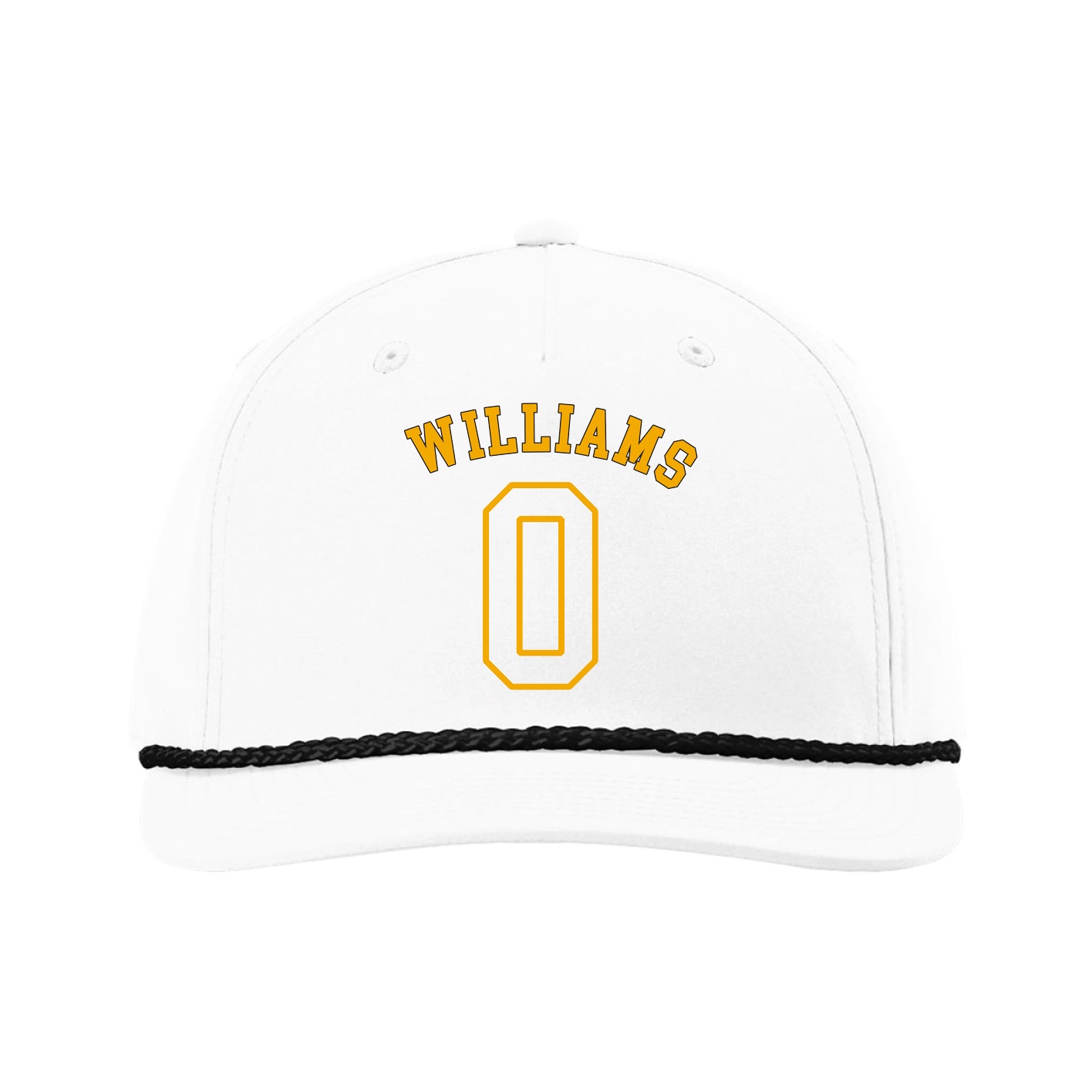 Five-Panel Classic Rope Cap — Shirsey Arch in White