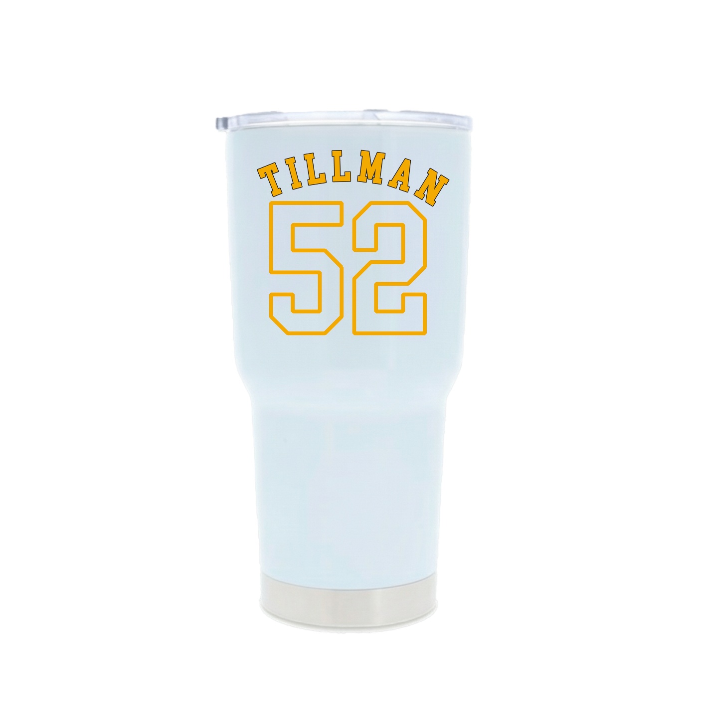 30oz Stainless Steel Tumbler — Shirsey Arch in White