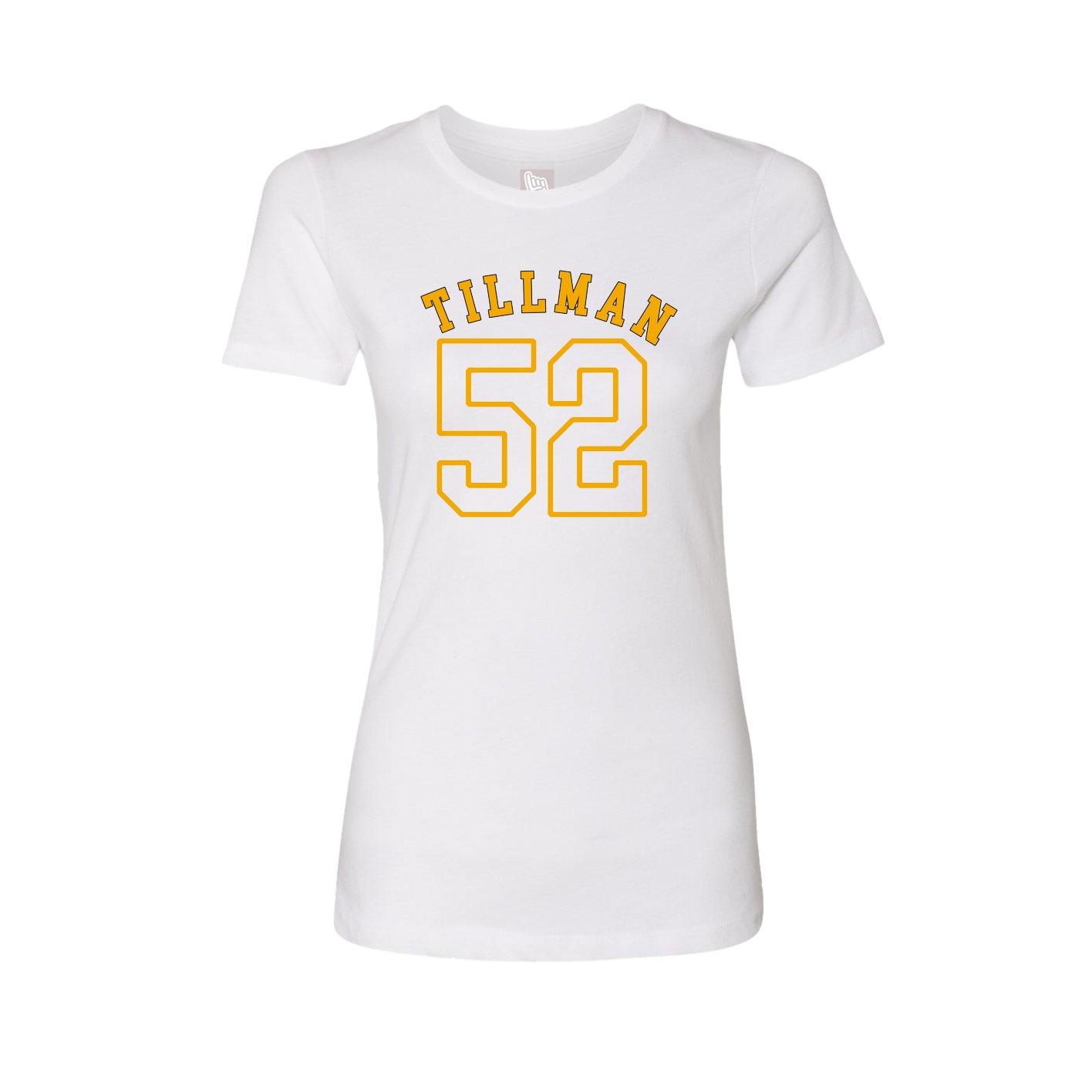Fitted Women's Tee — Shirsey Arch in White