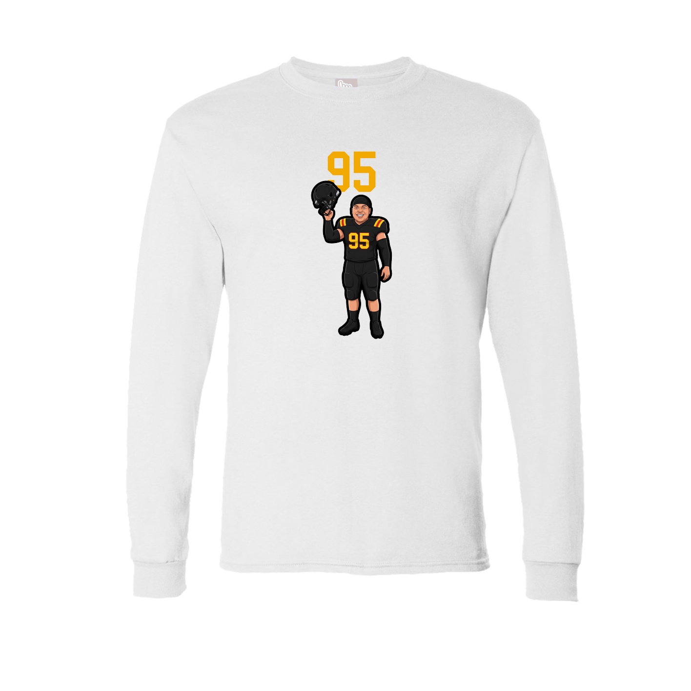 Long Sleeve Tee — Number Top in White